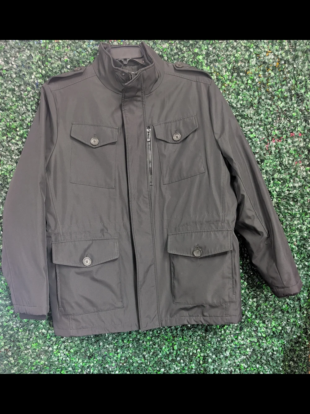 Calvin Klein Black Military Field Jacket